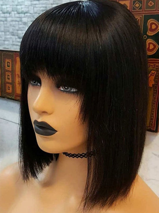 Short Bob Wig With Bangs