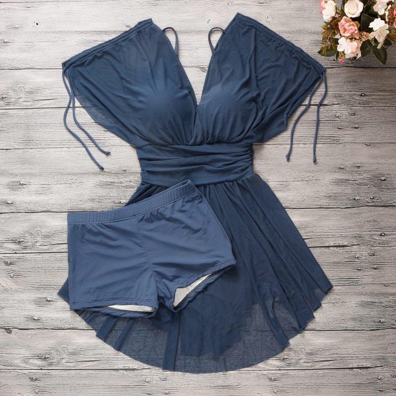 "Catch Me Cool" 2 Piece Dress Swimsuit - KeepMeDifferent