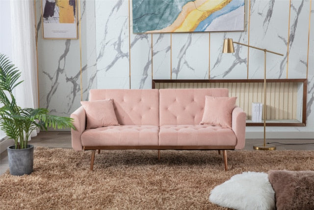 Pink Velvet Loveseat - KeepMeDifferent