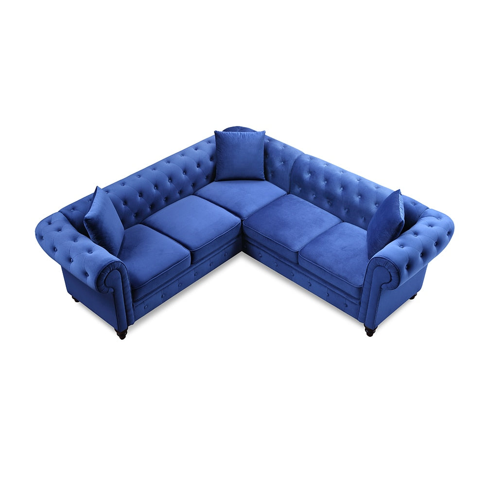 Elegant Tufted L Shaped Sofa - KeepMeDifferent