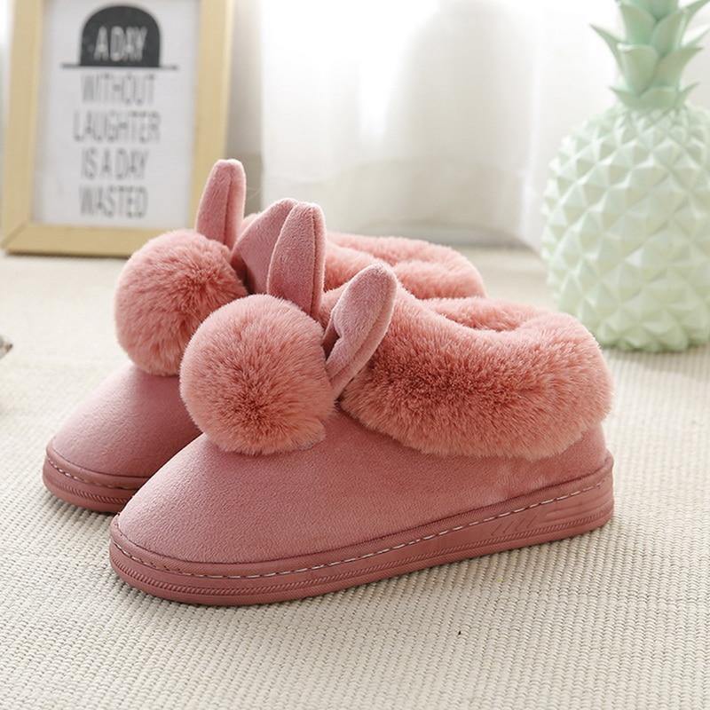 "Silly Rabbit" Fur House Shoes - KeepMeDifferent