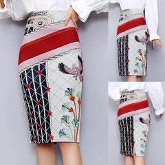 Bird Print Skirt - KeepMeDifferent