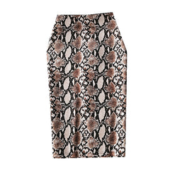 Snake Print Pencil Skirt - KeepMeDifferent