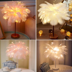 Fash Feather's Table Lamp With Remote Control - KeepMeDifferent