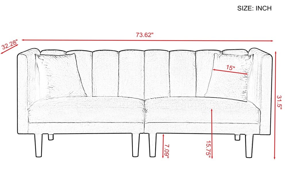 Blue Shell Sofa With Convertible Futon Sofa Bed - KeepMeDifferent