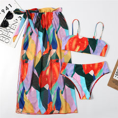 Pieces Of Puzzle 3 Piece Swimsuit Set