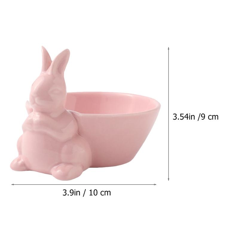 Ceramic Pink Panther Bunny Bowl - KeepMeDifferent