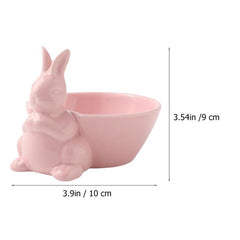 Ceramic Pink Panther Bunny Bowl - KeepMeDifferent