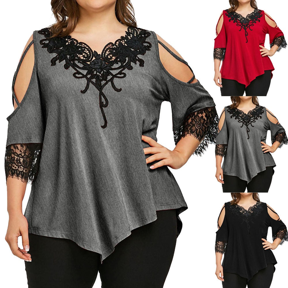 Laced With Love Plus Size Shirt - KeepMeDifferent