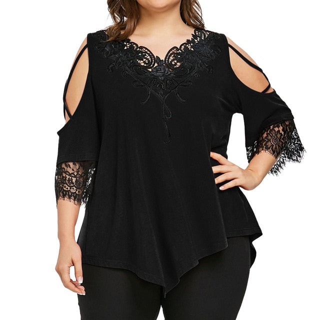 Laced With Love Plus Size Shirt - KeepMeDifferent