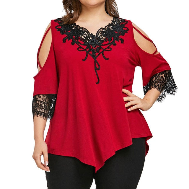 Laced With Love Plus Size Shirt - KeepMeDifferent