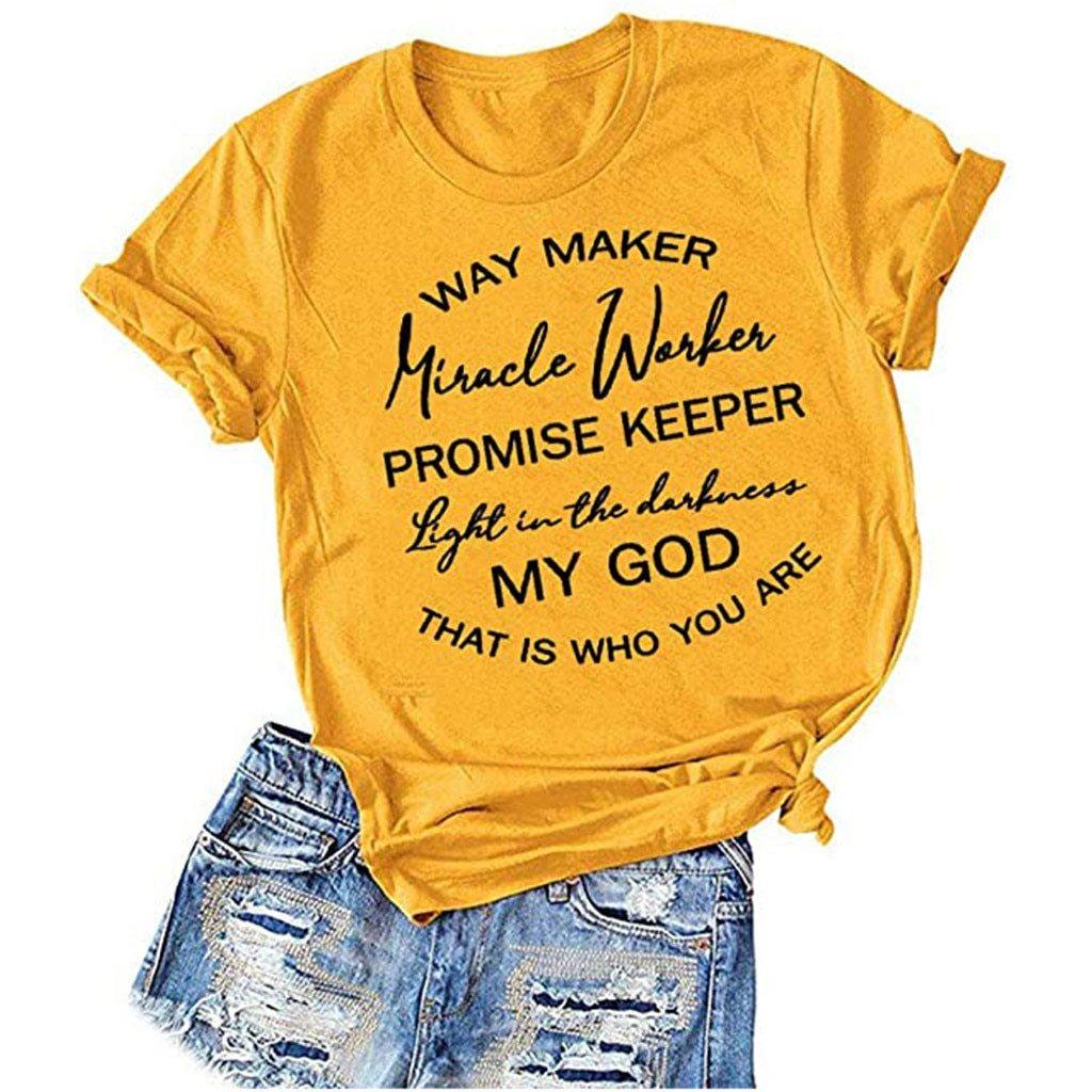 Jesus Is A Way Maker Miracle Worker Promise Keeper T-shirt - KeepMeDifferent