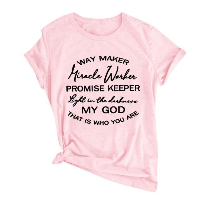 Jesus Is A Way Maker Miracle Worker Promise Keeper T-shirt - KeepMeDifferent