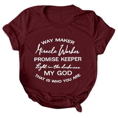 Jesus Is A Way Maker Miracle Worker Promise Keeper T-shirt - KeepMeDifferent