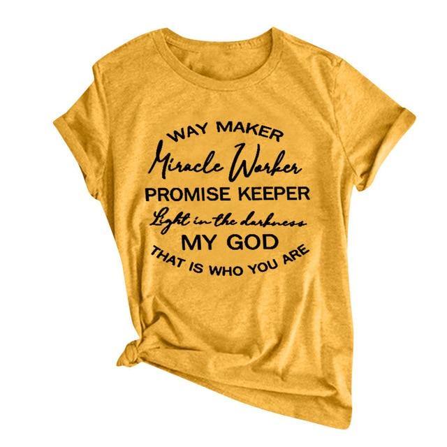 Jesus Is A Way Maker Miracle Worker Promise Keeper T-shirt - KeepMeDifferent