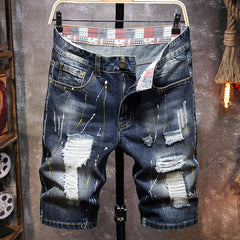 Ripped Denim Men Short's