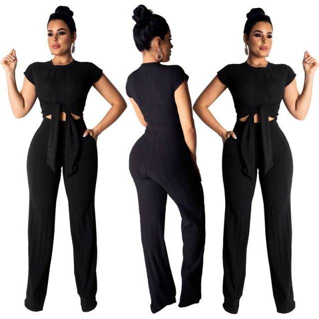 2 Piece Fitted Pants Set - KeepMeDifferent