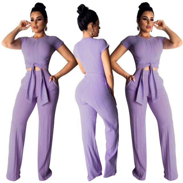 2 Piece Fitted Pants Set - KeepMeDifferent