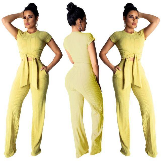 2 Piece Fitted Pants Set - KeepMeDifferent