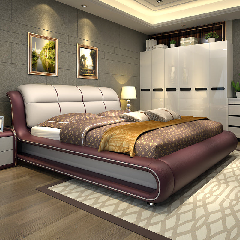 Storage Leather Bed