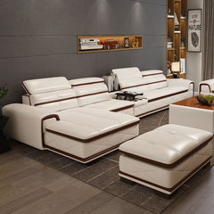 Leather Lovers Sofa With Tea Table