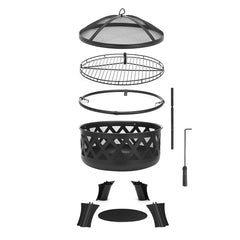 Outdoor Fire Pit/BBQ Grill