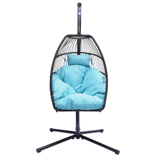 Hanging Chair With Pillow's Blue Included