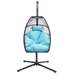 Hanging Chair With Pillow's Blue Included