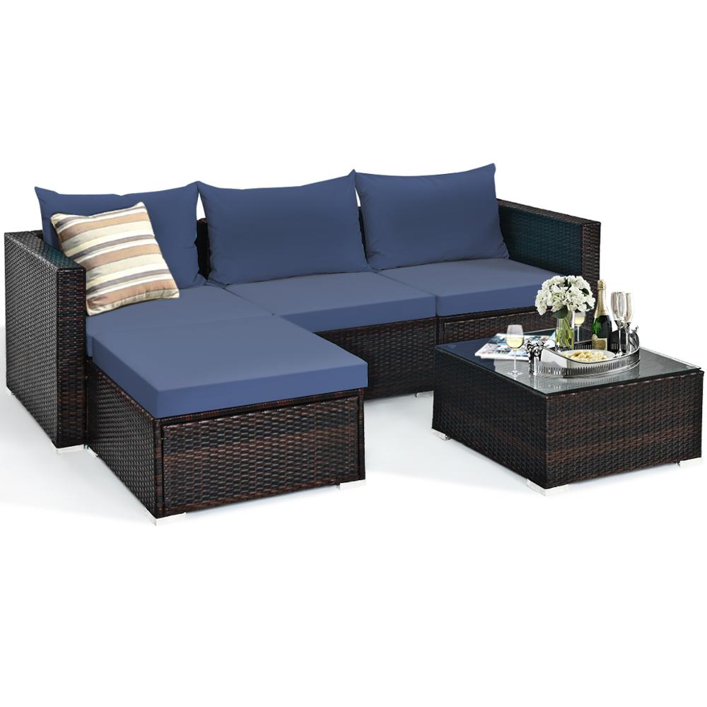 5PC Patio Sectional w/ Coffee Table