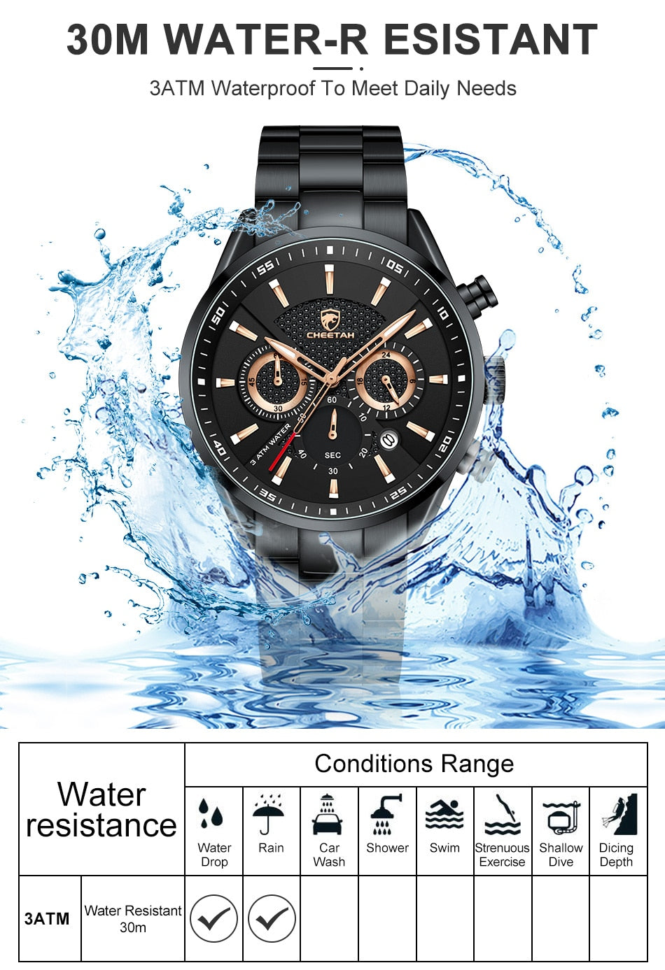 Water Proof Watch For Men