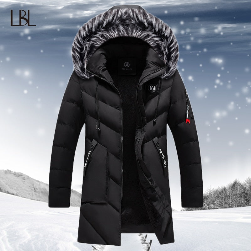 Down Coat With Fur Hood For Men