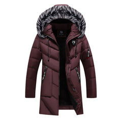 Down Coat With Fur Hood For Men