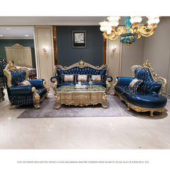 Kingdom Blue Sofa Set