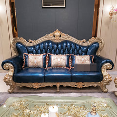 Kingdom Blue Sofa Set