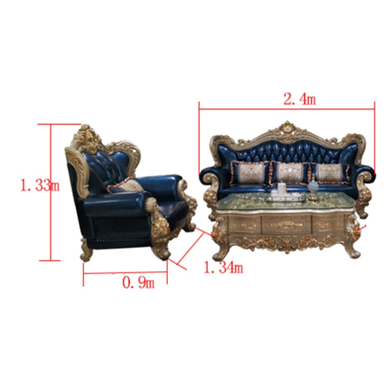 Kingdom Blue Sofa Set