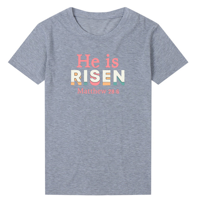 He Is Risen Matthew 28:6 Christian T-Shirt