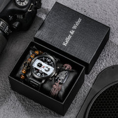 Men's Stylish Watch & Bracelet Set