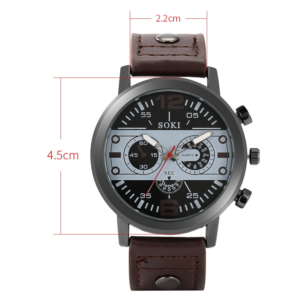 Men's Stylish Watch & Bracelet Set