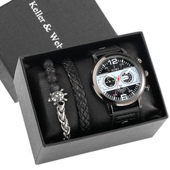 Men's Stylish Watch & Bracelet Set