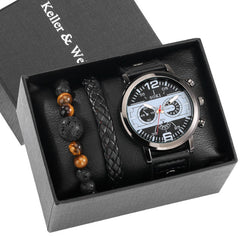 Men's Stylish Watch & Bracelet Set