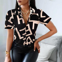 Print Sided Blouse For Women