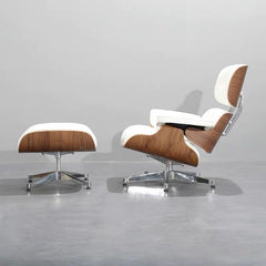 Leather Swivel Lounge Chaise Chair