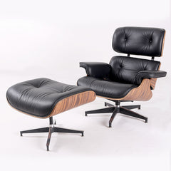 Leather Swivel Lounge Chaise Chair