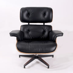 Leather Swivel Lounge Chaise Chair