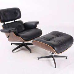 Leather Swivel Lounge Chaise Chair