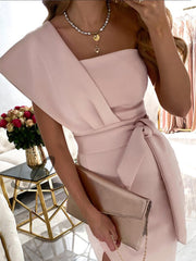 One Shoulder Elegant Dress