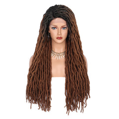 Synthetic Faux Locs Ombre Lacefront Wig