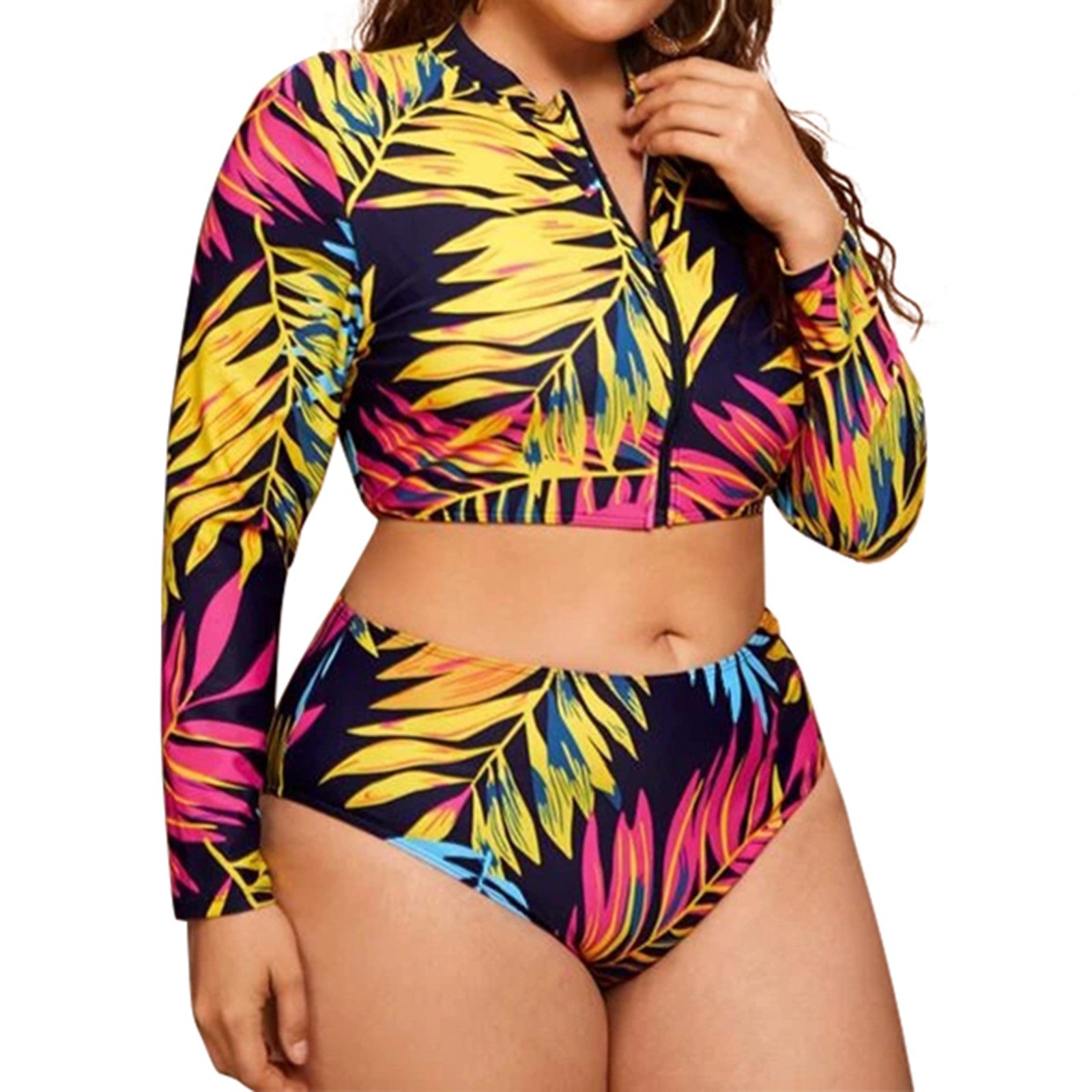 Tropical Love 2 Piece Plus Size Swimsuit