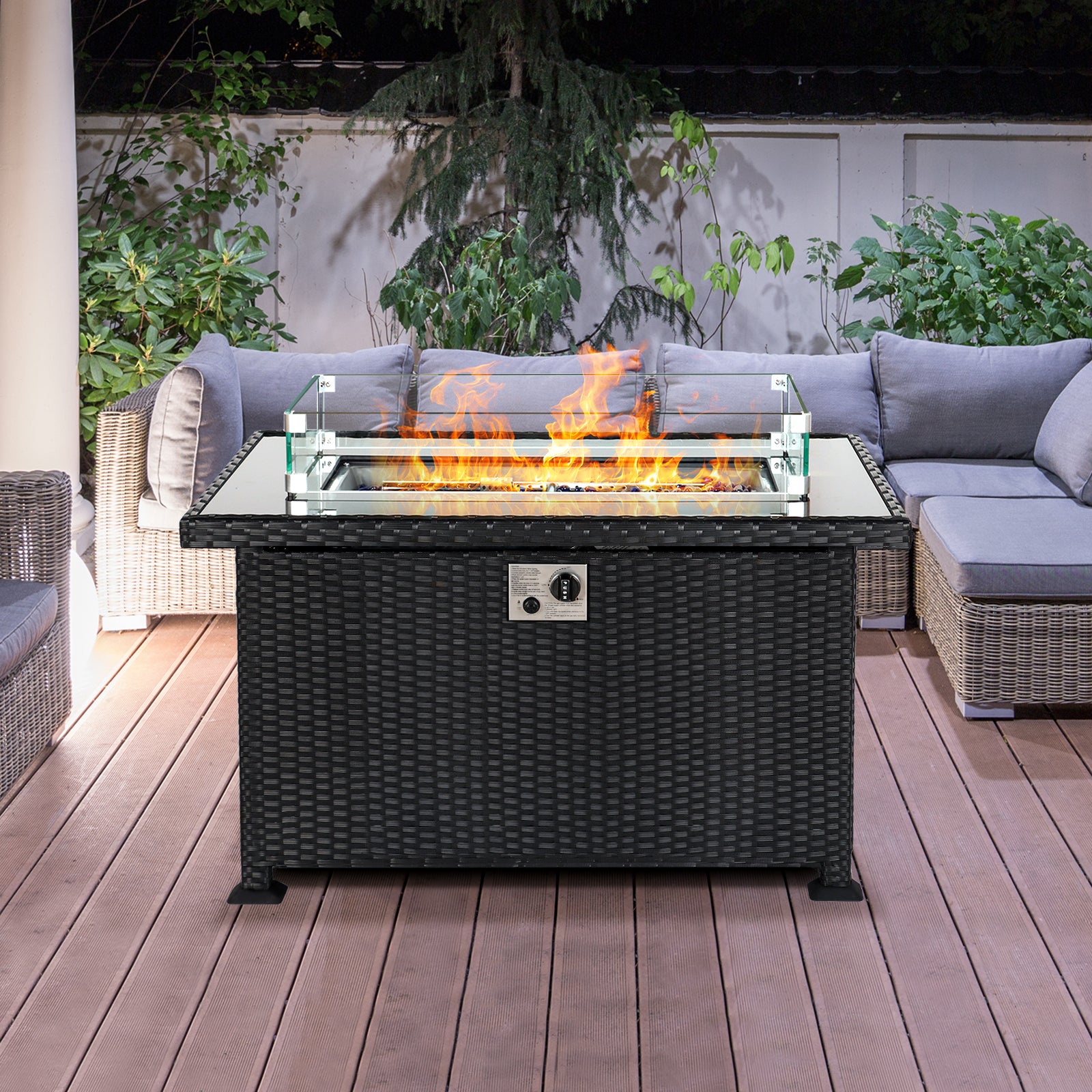 Outdoor Wicker Fireplace