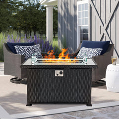 Outdoor Wicker Fireplace